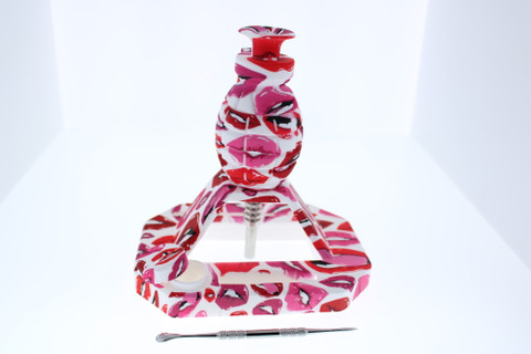 Silicone Grenade Nectar Collector with Titanium Nail - Lips