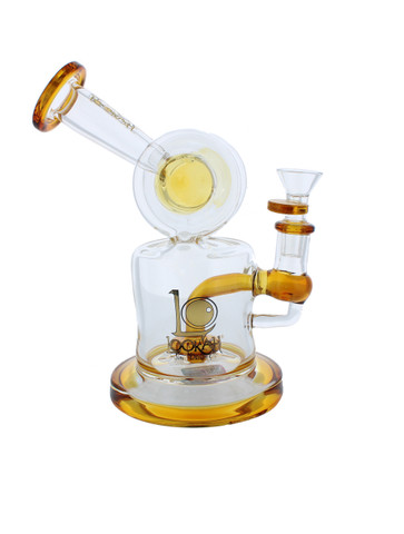 7.8 Inch DJ Water Pipe Lookah Glass Gold