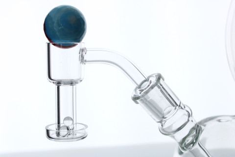 10mm Male 45 Degree Terp Slurper Banger Kit with Terp Perals and Marble Carb Cap (5 Piece Kit)