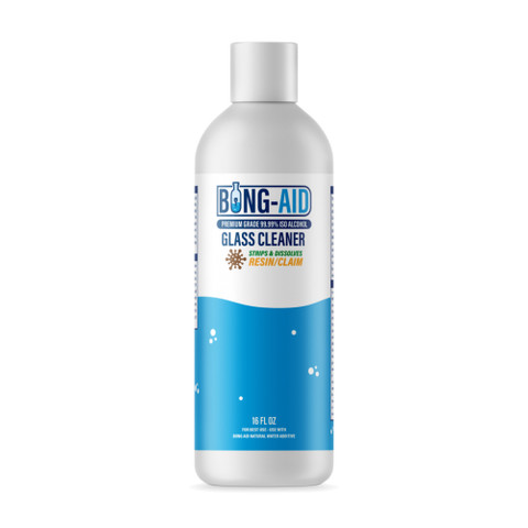 Bong Aid Glass Cleaner 16oz - Premium Grade 99.99% Iso Alcohol