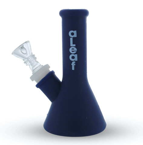 5" Mini Silicone Rig Indestructible Water Pipe: Navy Blue