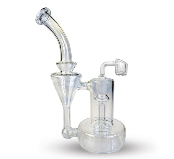 8" Sidecar Klein Recycler Water Pipe with 14mm Banger