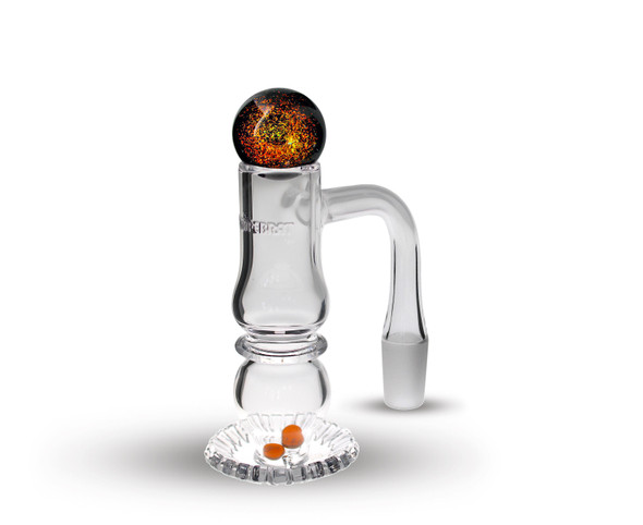 VapeBrat X Preppy: Round Belly Terp Blender Banger with Gear Dish Kit - 14mm Male 90 Degree