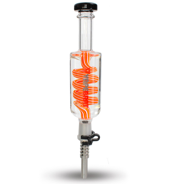 Freeze Nectar Collector Kit: Glycerin Dab Straw - Orange and White