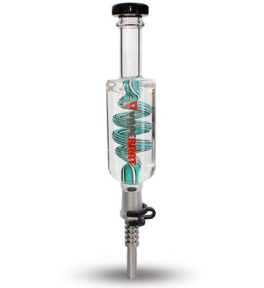 Frozen Nectar Collector Kit: Freezable Glycerin Dab Straw - Aqua and White