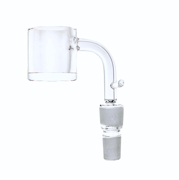 Dual Size Quartz Banger: 14mm 18mm Male 90 Degree 30mm Diameter  4mm Thick Bottom