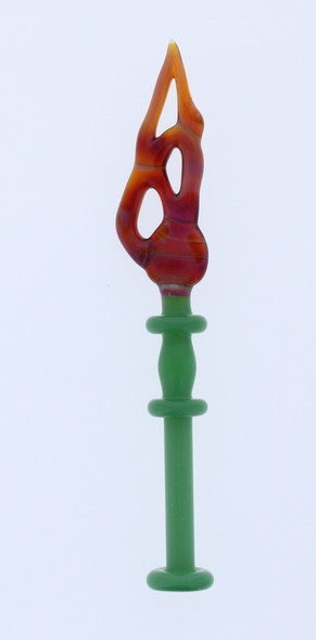 Monkey Boy Art - Green/Orange Slab Dab Tool (American Glass)