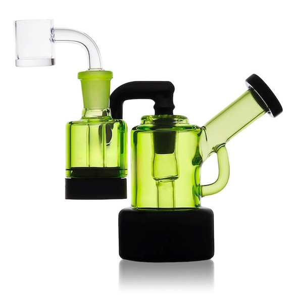 VapeBrat Mini Dab Rig Kit with Reclaim Catcher, Quartz Banger, Spinner Carb Cap & 2 Terp Pearls