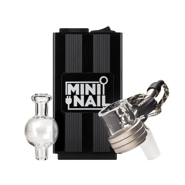 Mini Nail 25mm Quartz Bucket Banger Enail Dab Kit: Black