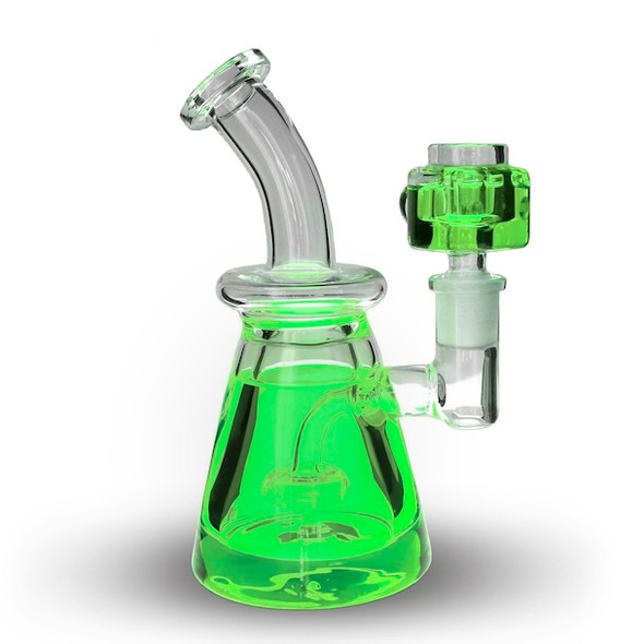 7" Freezable Glycerin Mini Bong: Gumdrop - Green