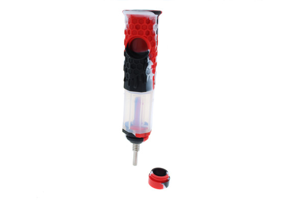 Large Bee Design Silicone Nectar Collector Red