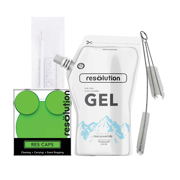 Resolution Cleaning Kit – Res Caps, Bong Cleaner, Swabs & More – 420 Market