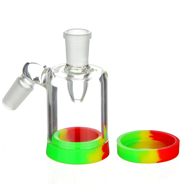 14mm Male 45 degree Reclaim Catcher Banger with Silicone Jar Set