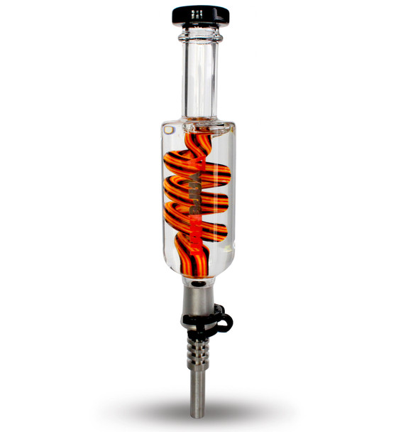 Freeze Nectar Collector Kit: Freezable Glycerin Dab Straw - Orange and Black