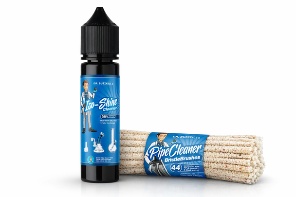 Nectar Collector Cleaning Kit: 2oz Iso-Shine Alcohol Cleaner with 44 Cleaning Brushes