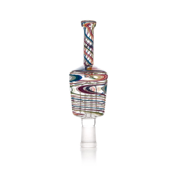 Premium Nectar Collector Kit: Huni Bottle iDab Rainbow Swirl Glass 14mm