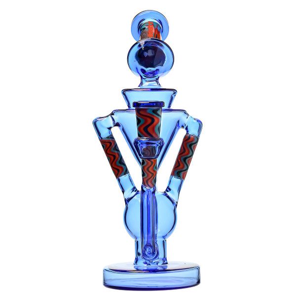 Best Recycler Dab Rig: Klein Double Uptake Recycler Blue by VapeBrat