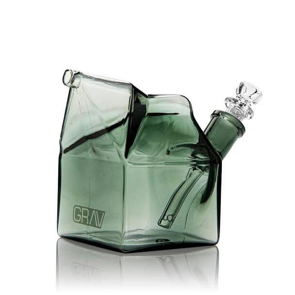 GRAV Milk Carton 4" Mini Dab Rig - Smoke