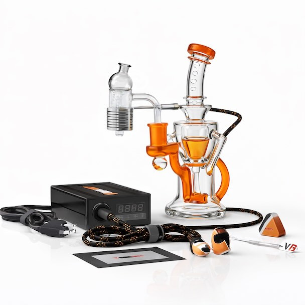 Quartz Enail: 30mm Deep Dish Banger with Cobra Enail Coil