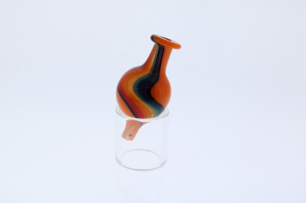 Monkey Boy Art - Orange/Rainbow Airflow Bubble Carb Cap (American Glass)