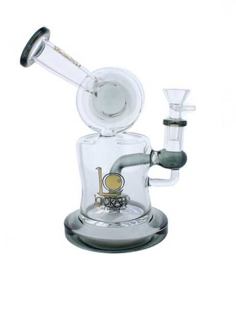 7.8 Inch DJ Water Pipe Lookah Glass Black & Clear