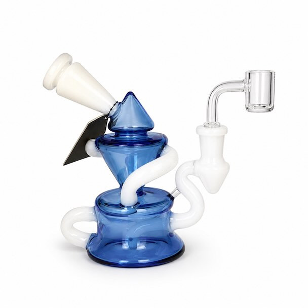 6.5" Slanted Neck Two-Tone Klein Recycler Borosilicate Dab Rig