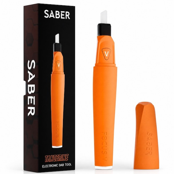 Tangerine Orange Saber Hot Knife: Focus V Electric Heated Dab Tool