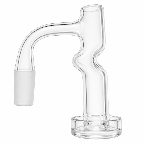 XL Single Wave Control Tower Quartz Banger: Full Weld 14mm Male 90 Degree