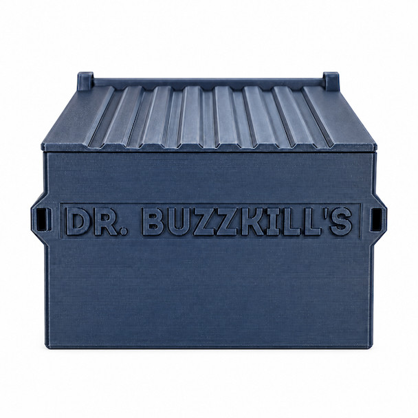 Dr Buzzkill's Cotton Swab Dumpster Bin: Blue