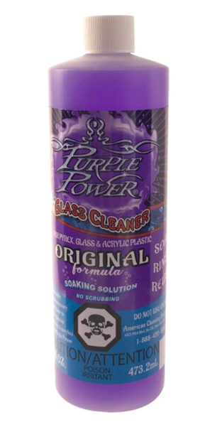 Purple Power Glass Cleaner Original Instant Formula Soaking Solution 16oz