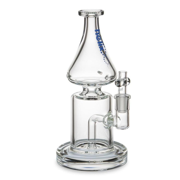 Grav Helix 8.75" Straight Base With Fixed Downstem Water Pipe - Blue