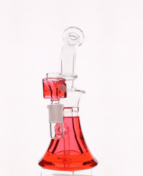 Frozen Bong - 8" Freezable Glycerin Bong Bell Red