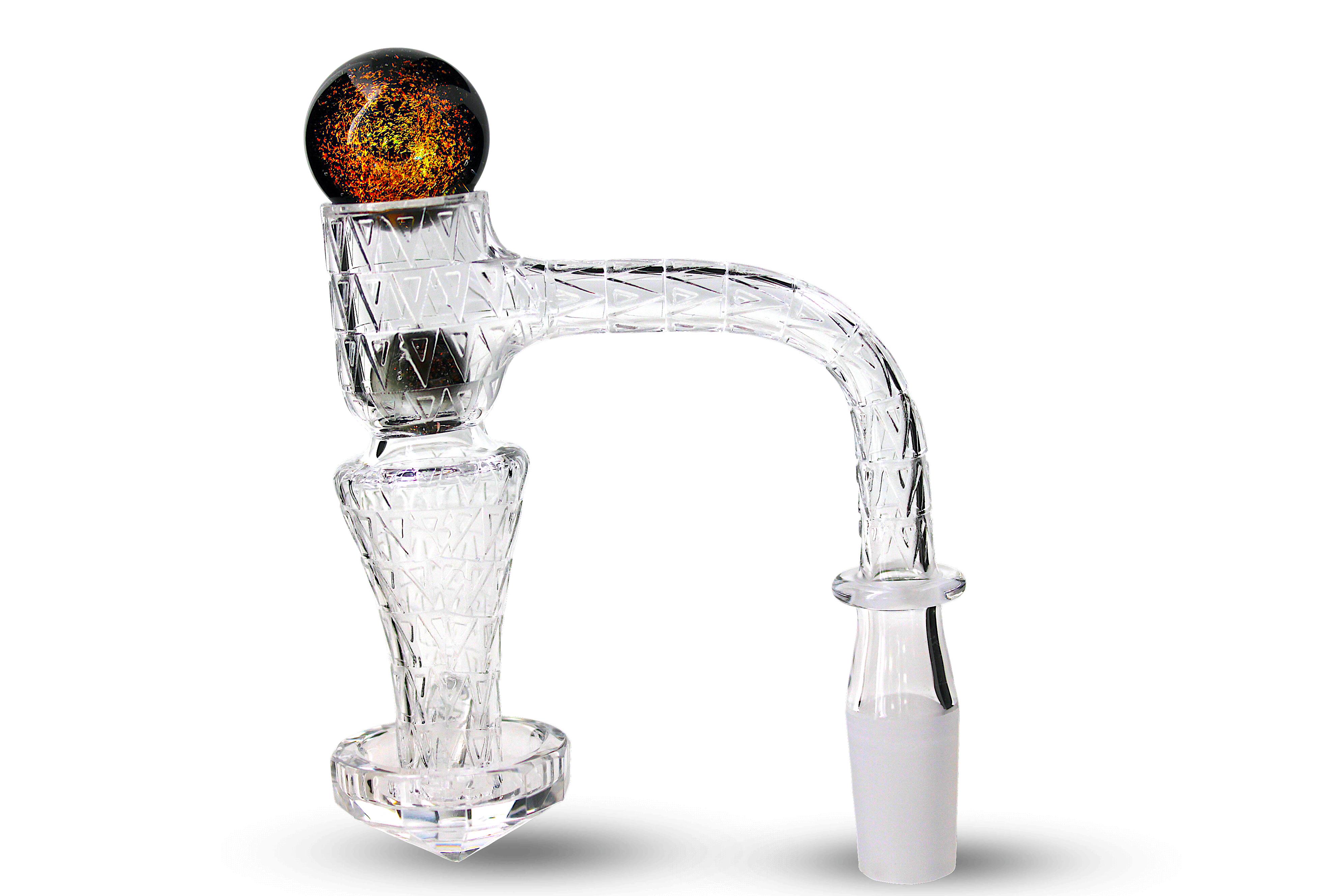 VapeBrat X Preppy: Hourglass Etched Diamond Terp Slurper Banger