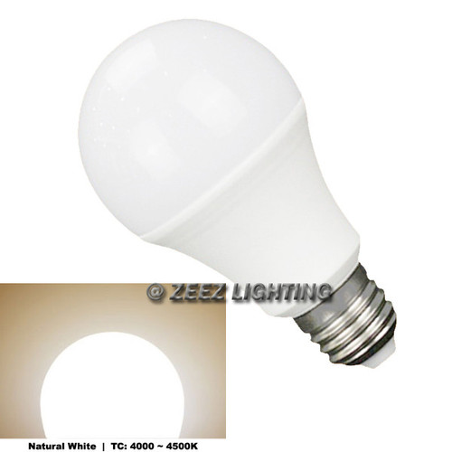 ZEEZ Lighting - LED A-Shaped A19 Light Bulb 9W Equivalent 75W Incandescent Lamp - Bright Natural White - 1 Pack