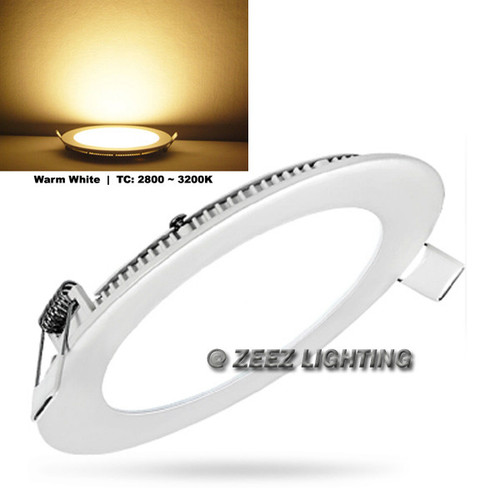ZEEZ Lighting - 18W 8" (OD 8.75" / ID 7.75") Round Warm White Non-Dimmable LED Recessed Ceiling Panel Down Light Bulb Slim Lamp Fixture - 1 Pack