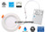 ZEEZ Lighting - 9W (OD 4.75" / ID 4") Cool White LED Recessed Panel Down Light Bulb Slim Lamp Fixture w/ Junction Box ETL Listed - 4 Packs