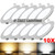 ZEEZ Lighting - 18W 8" (OD 8.75" / ID 7.75") Round Cool White Non-Dimmable LED Recessed Ceiling Panel Down Light Bulb Slim Lamp Fixture - 10 Packs