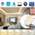 ZEEZ Lighting 4-inch 9W selectable 5CCT dimmable LED recessed ceiling panel light with junction box, white round flush mount.