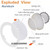 ZEEZ Lighting - 4-Inch 9W 780LM / 6-Inch 15W 1275LM / 8-Inch 18W 1900LM Selectable 5CCT Dimmable LED Recessed Ceiling Panel Light Canless Downlight w/ Junction Box ETL Listed