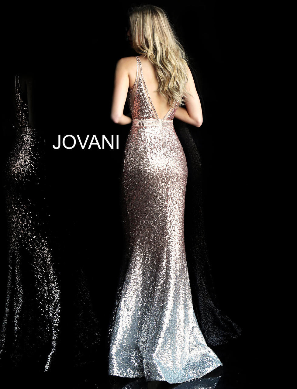 jovani rose gold dress