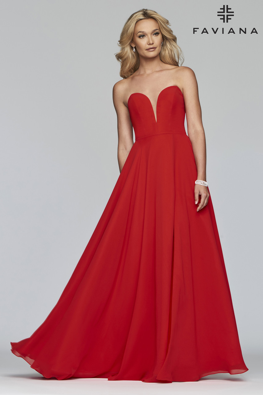 faviana strapless dress