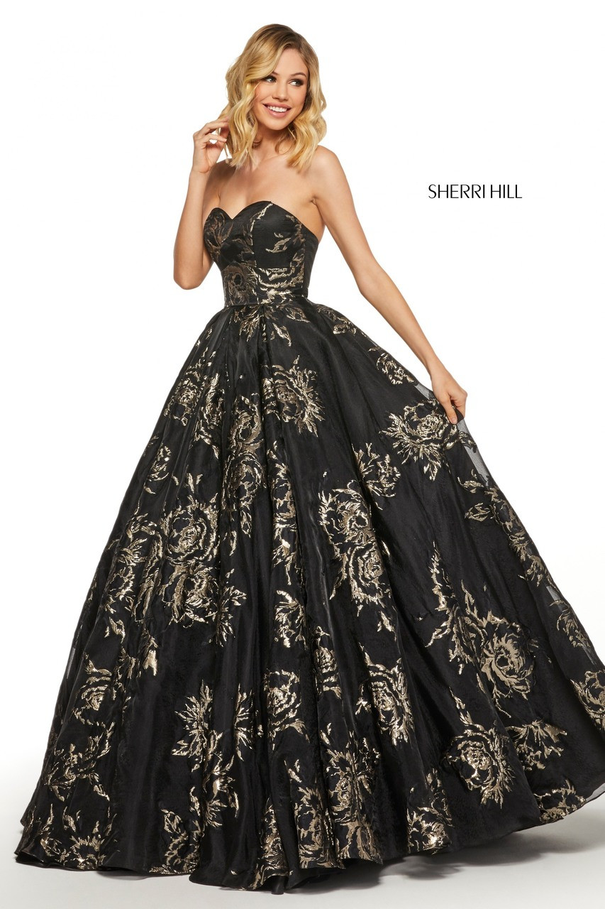 sherri hill black long dress