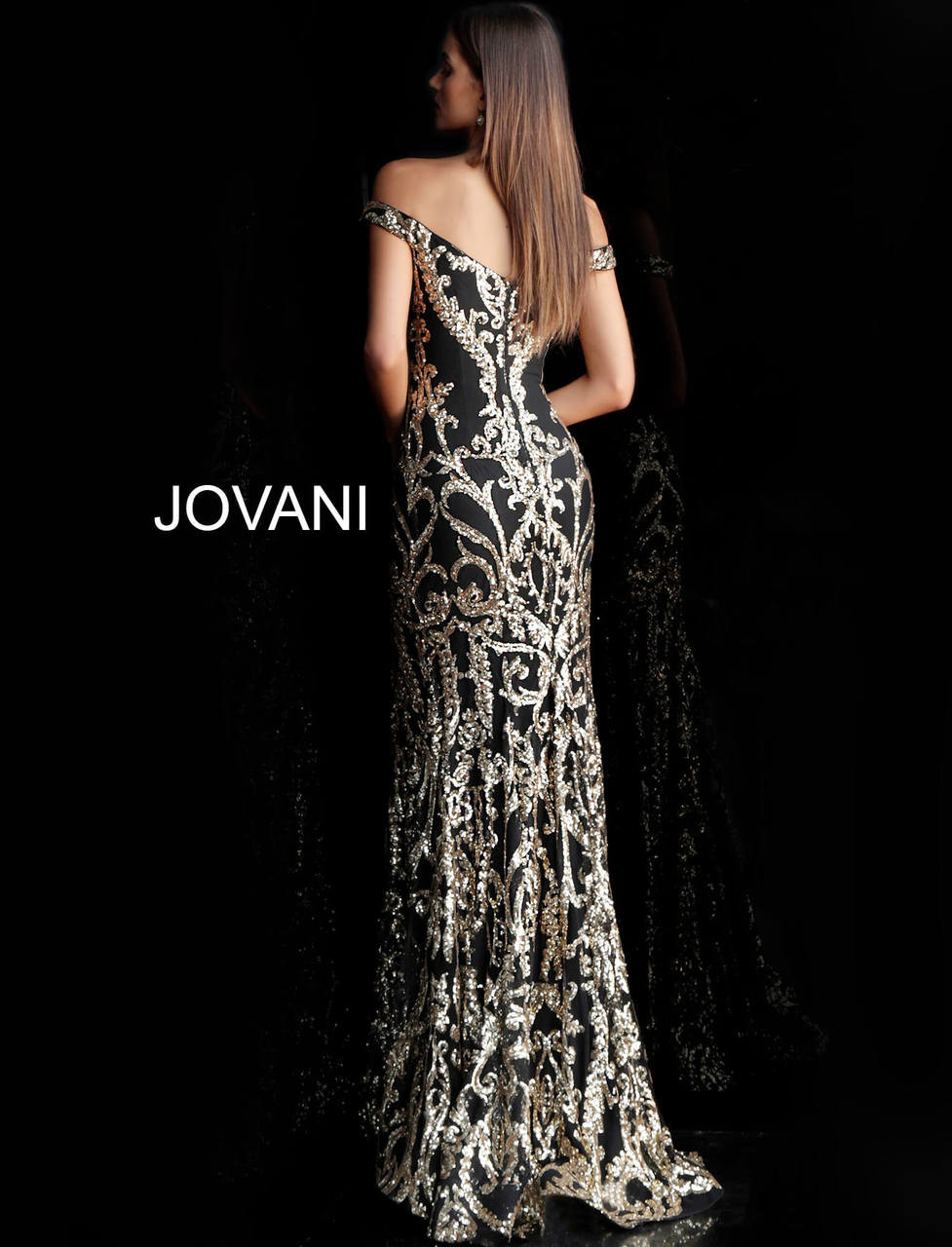 jovani black and gold