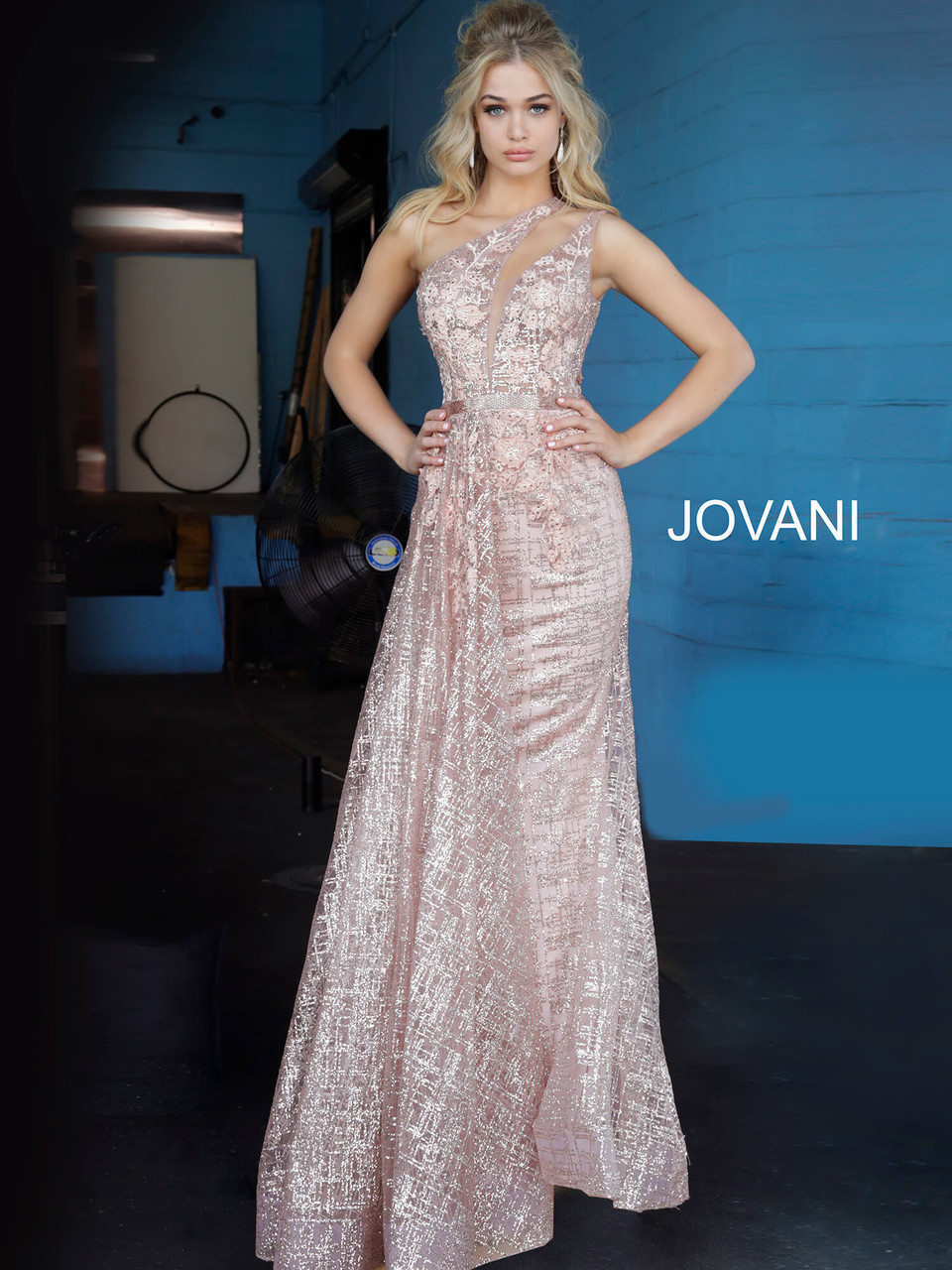 jovani rose gold dress