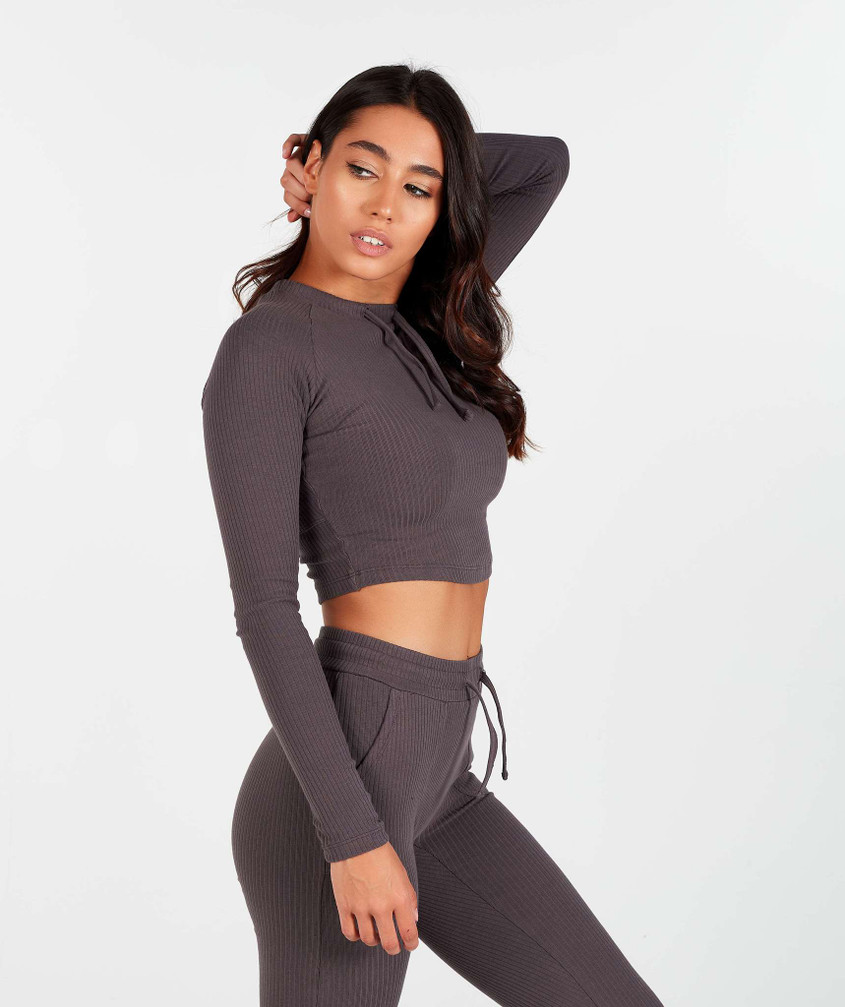Everyday Lounge Crop Top - Taupe - Physiq Apparel