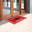 Social Distancing Floor Sign Mat 24' x 36" Red, Black