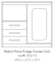 Abbot 3 Drawer Micro Fridge Cabinet 54"W x 22"D x 43"H