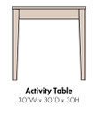 Activity Table 30"W x 30"D x 30"H