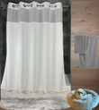 Hang2it Deluxe Waffle Polyester Shower Curtain 72x80 White