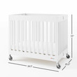 Foundations Compact Boutique™ Folding Crib, White